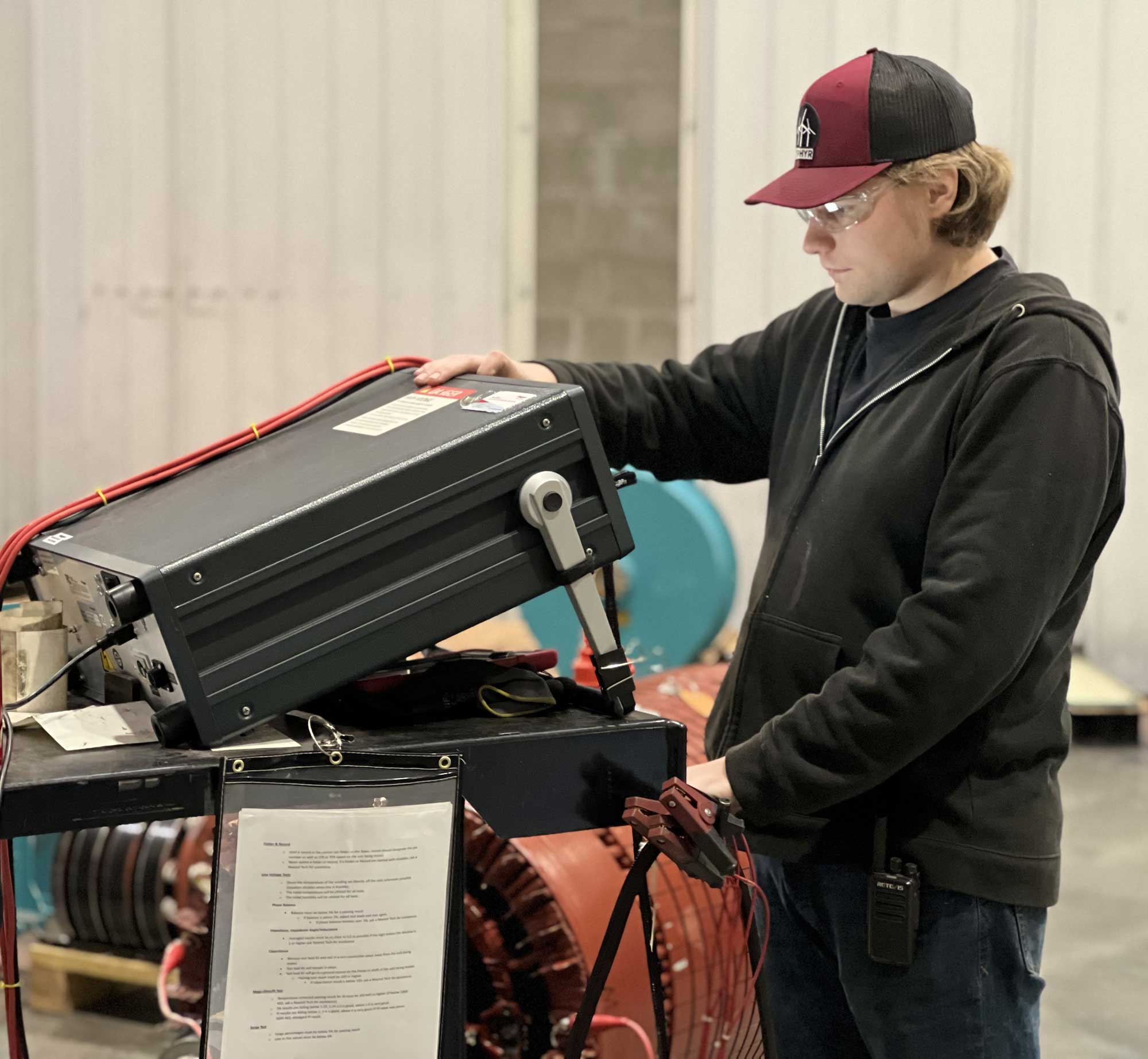 We rigorously test all generators that come into our shop with a Baker DX-15 HI POT Tester and a PHENIX Core Loss Tester that’s capable of testing up to 10 MW