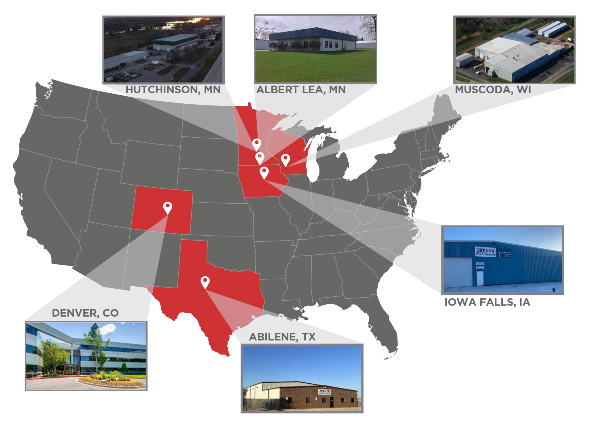 Zephyr Wind Services Locations
